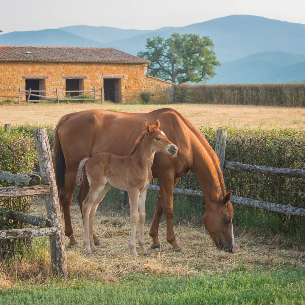 Élevage de chevaux, Centre équestre de Farnay, Farnay
