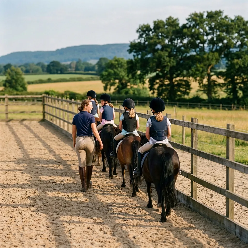 Cours de poney à Farnay, Loire